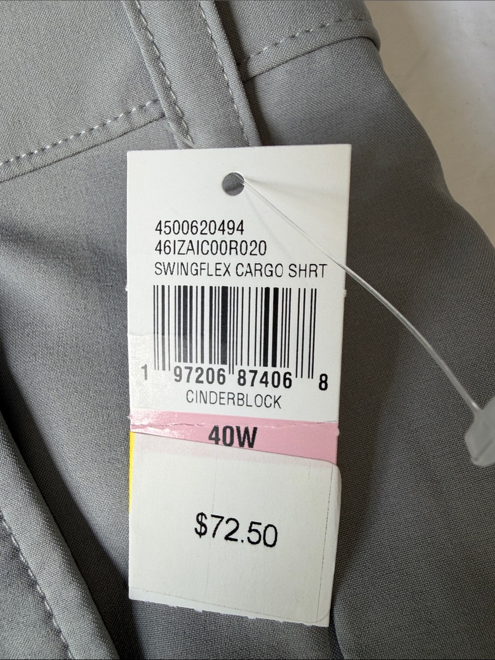 Izod Men's Gray Cargo Shorts SZ 40 - Picture 6 of 9